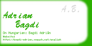 adrian bagdi business card